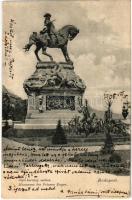 1905 Budapest I. Királyi vár, Jenő herceg szobra. Divald Károly 619. sz. (EK)