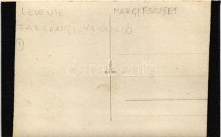 Budapest XIII. Margitsziget, Leventék farsangi vetélkedője. photo (ragasztónyom / glue marks)