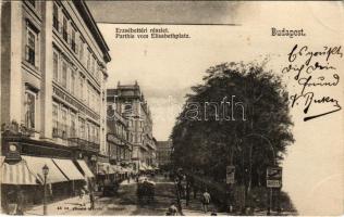 1904 Budapest V. Erzsébet tér, üzletek. Divald Károly 45. sz. (EK)