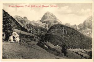 Tarvisio, Tarvis; Tarvis Umgebung, Predil mit Mangart / mountains, rest house