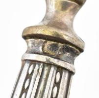 Ezüst(Ag) villa, jelzett, h: 16,5 cm, bruttó: 28,7 g