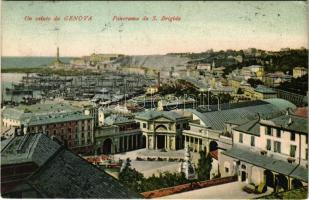 1924 Genova, Genoa; Panorama S. Brigida (fl)