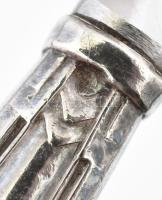 Ezüst(Ag) reszelő, jelzett, h: 17 cm, bruttó: 18,1 g