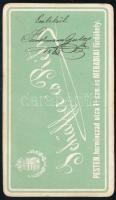 1865 Pártos Gyula (szül. Puntzman) (1845-1916) építész, a magyar szecesszió úttörőjének dedikált fot...