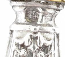 Ezüst(Ag) halas készlet, jelzett, h: 19 cm, bruttó: 90,4 g