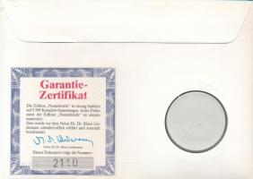 NSZK 1989. "A Daimler acélkerekű kocsi története" jelzett meissen-i porcelán emlékérem (41...