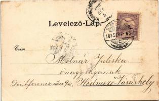 1900 Szászrégen, Reghin; Evangelische Kirche / Evangélikus templom. Ignatz Hübner kiadása / Lutheran...