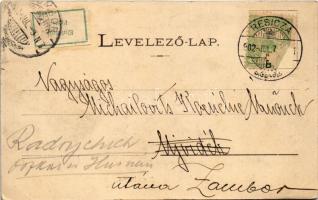 1902 Resicabánya, Resica, Resicza, Resita; utca, üzlet, templom. Ifj. Neff Károly kiadása / street v...