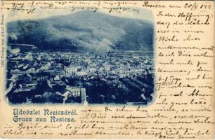 1899 (Vorläufer) Resicabánya, Resica, Resicza, Resita; látkép. Adolf Weiss kiadása / general view (EM)