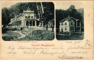 1900 Menyháza, Monyásza, Moneasa; Meleg gyógyfürdő szálloda, Sata lak / spa, hotel, villa (Rb)