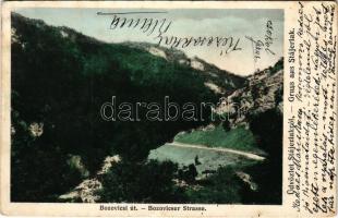 Stájerlak, Steierlak, Stájerlakanina, Steierdorf, Anina; Bozovicsi út. Hollschütz F. kiadása / Bozovicser Strasse / Bozovici road (r)