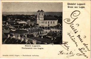 1899 (Vorläufer) Lugos, Lugoj; látkép. Auspitz Adolf kiadása / general view (EB)