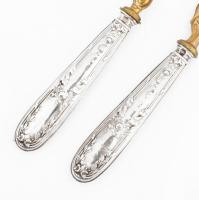 Ezüst(Ag) halas készlet, jelzett, h: 19 cm, bruttó: 91,3 g