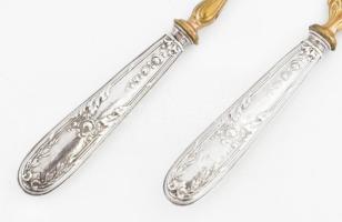 Ezüst(Ag) halas készlet, jelzett, h: 19 cm, bruttó: 89,2 g