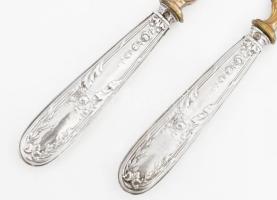 Ezüst(Ag) halas készlet, jelzett, h: 19 cm, bruttó: 90,3 g