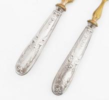 Ezüst(Ag) halas készlet, jelzett, h: 19 cm, bruttó: 90,4 g