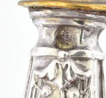 Ezüst(Ag) halas készlet, jelzett, h: 19 cm, bruttó: 90,4 g