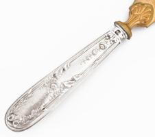 Ezüst(Ag) halas készlet, jelzett, h: 19 cm, bruttó: 90,9 g