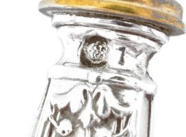 Ezüst(Ag) halas készlet, jelzett, h: 19 cm, bruttó: 90,9 g