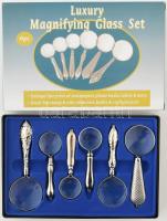 6 db-os nagyítókészlet, újszerű állapotban, eredeti dobozában