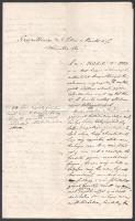 cca 1876-1880 Jendrassik Jenő (1824-1891) orvos, az Élettani Intézet alapítója, az MTA tagjának autográf levele Trefort Ágoston (1817-1888) vallás- és közoktatásügyi miniszter részére, amelyben anyagi támogatást kér az általa vezetett Élettani Intézet gépkezelő személyzetének bővítésére. 4 beírt oldal.