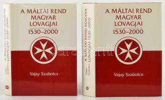 Vajay Szabolcs: A Máltai Rend magyar lovagjai 1530-2000. I-II. köt. Bp., 2002, Mikes Kiadó. Kiadói műbőr-kötés, kiadói papír védőborítóban, jó állapotban.