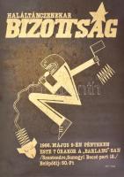 Bizottság haláltánczenekar plakát, feltekerve, jó állapotban, 84x60 cm