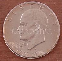 Amerikai Egyesült Államok 1976D 1$ Cu-Ni "Eisenhower" német nyelvű, ezüst érméhez való dís...