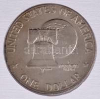 Amerikai Egyesült Államok 1976D 1$ Cu-Ni "Eisenhower" német nyelvű, ezüst érméhez való dís...
