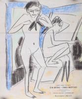 2020 Ernst Ludwig Kirchner: Ein Werk, Zwei Motive!, kiállítási plakát, kétoldalas, feltekerve, hajtá...
