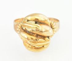 Arany (Au) 18 K gyűrű, jelzett, méret: 64, nettó: 6,3 g