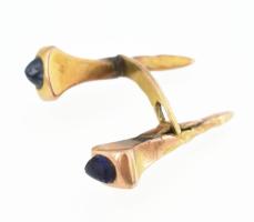 Arany (Au) 14 K mandzsettagomb párban, jelzés nélkül, bruttó: 10,4 g