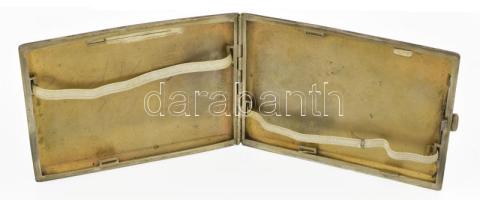 Ezüst(Ag) cigarettatárca, jelzett, 12×8,5 cm, bruttó: 138 g
