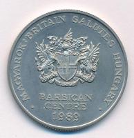 Nagy-Britannia 1989. "Barbican Centre - Magyarok: Britannia üdvözli Magyarországot" kétoldalas fém emlékérem (38,5mm) T:BU Great Britain 1989. "Barbican Centre - Magyarok: Britain Salutes Hungary" metal commemorative medallion (38,5mm) C:BU