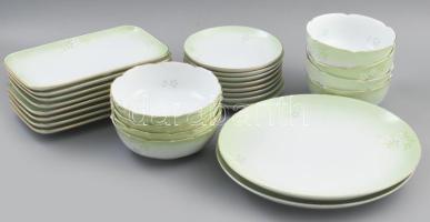 Világító katicabogár japán szusizó és teás készlet 9 személyes. Nagyon sok részes. Kézzel festett, j...