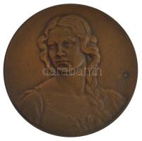 Berán Lajos (1883-1943) 1931. "Budapesti emlék" kétoldalas bronz emlékérem (80mm) T:AU kis patina