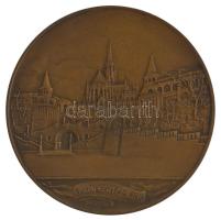 Berán Lajos (1883-1943) 1931. "Budapesti emlék" kétoldalas bronz emlékérem (80mm) T:AU kis...