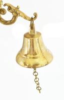 Felakasztható réz csengő 9 cm , Tartója 12 cm