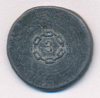 1848-1849. "3" Lánchíd ólom bárca (~28mm) T:F