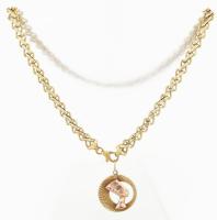 Arany (Au) 18 K nyaklánc, jelzett, h: 42 cm, d: 2,5 cm, nettó: 20,6 g