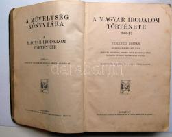 Ferenczi Zoltán (szerk): A magyar irodalom története 1900-ig 298 szövegképpel, 4 színes és 54  fekete műmelléklettel, Athenaeum nyomda, Budapest 1913, kiadói dombornyomott vászonkötésben, gerinc hiányzik, lapok belül épek