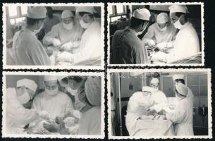 Orvosi műtét, 4 db fotó, 6×9 cm