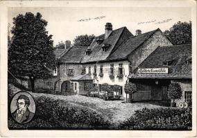 1939 Hinterbrühl, Gasthof "Höldrichsmüle" (Schubertstätte), Inh.: Julius Haberkorn / inn, Franz Schubert (EK)