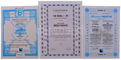 1989-1992. 6xklf magyar részvény tétel, egy kivételével mindegyik szelvényekkel, közte "Publica...