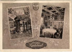 Radebeul, Kurfürstenzimmer im Schloss Hoflössnitz, Klaffizistischer Rundtempel der Bischofspresse Zitschewig / castle interior, chapel. Art Nouveau, grape vines (fa)