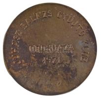1971. "Juhász Balázs Gyűjtő Klub Orosháza 1971 / Juhász Balázs 1874-1930" bronz emlékérem ...