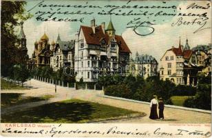 Karlovy Vary, Karlsbad; Westend / villas (Rb)