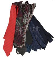 10 db nyakkendő, közötte Pierre Cardin, stb