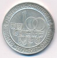 Ausztria 1977. 100Sch Ag "A Halli pénzverde 500. évfordulója" T:AU patina, apró karc Austria 1977. 100 Schilling Ag "500th Anniversary of the Hall Mint" C:AU patina, small scratch Krause KM#2936