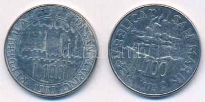 San Marino 1977. 100L rozsdamentes acél "Természetvédelem - Hal" + 1978. 100L rozsdamentes...